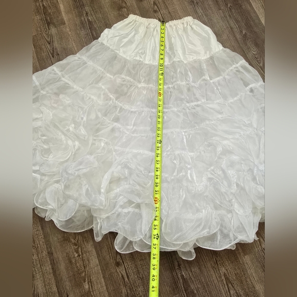❄️White double-layered nylon crinoline/petticoat - Picture 2 of 10